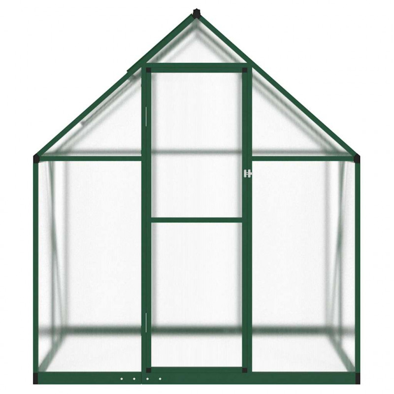 Szklarnia z ramą podstawy, zielona, 169x114x195 cm, aluminium
