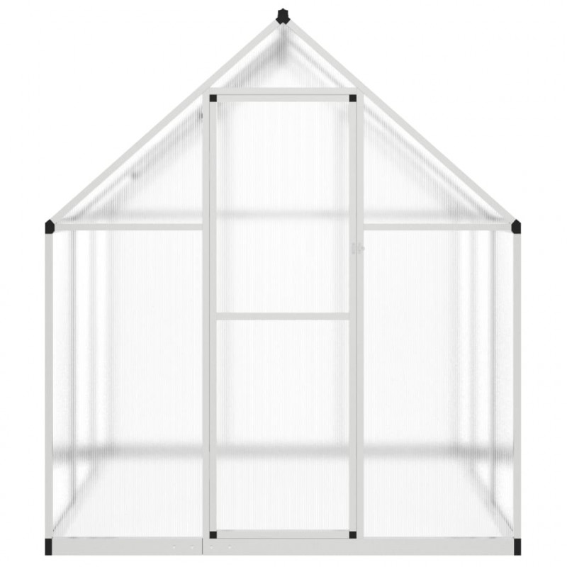 Szklarnia z ramą podstawy, srebrna, 169x169x195 cm, aluminium
