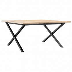Stolik kawowy z nogami w kształcie litery X, 90x90x45 cm
