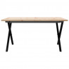 Stolik kawowy z nogami w kształcie litery X, 90x90x45 cm