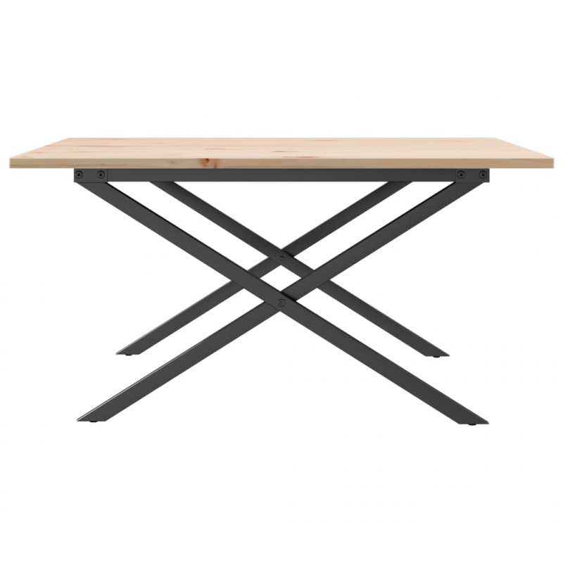 Stolik kawowy z nogami w kształcie litery X, 90x90x45 cm
