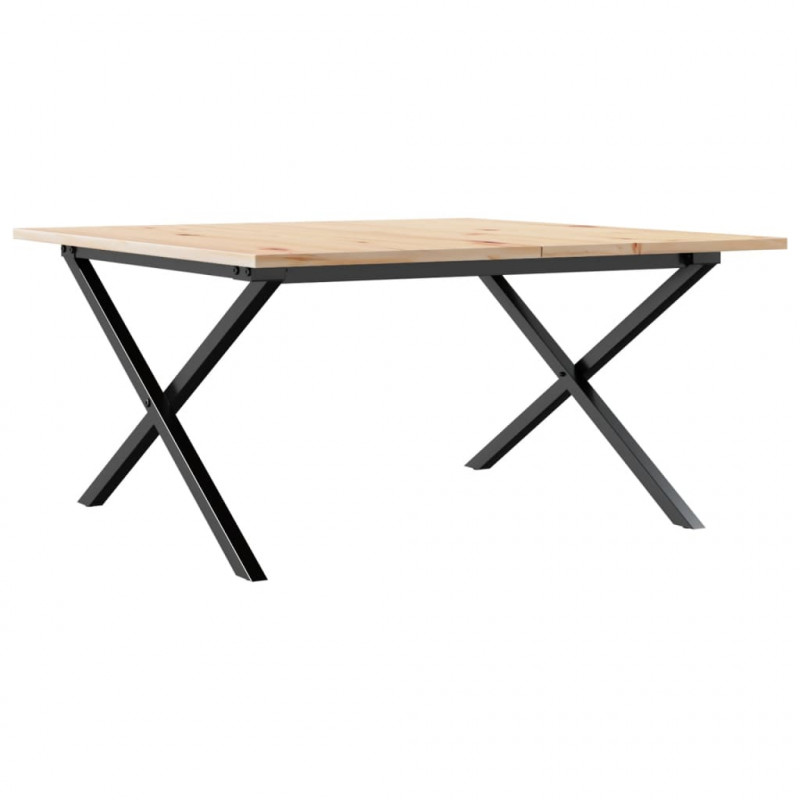 Stolik kawowy z nogami w kształcie litery X, 90x90x45 cm
