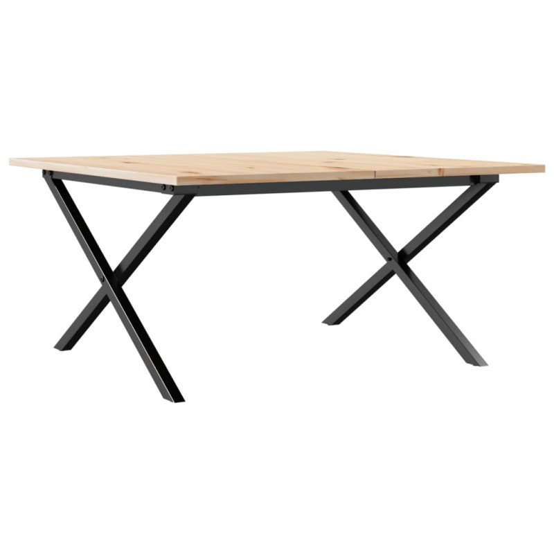 Stolik kawowy z nogami w kształcie litery X, 80x80x45 cm