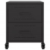 Szafki nocne, 2 szt., czarne, 36x39x43,5 cm, stal