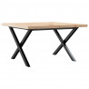 Stolik kawowy z nogami w kształcie litery X, 70x70x40,5 cm