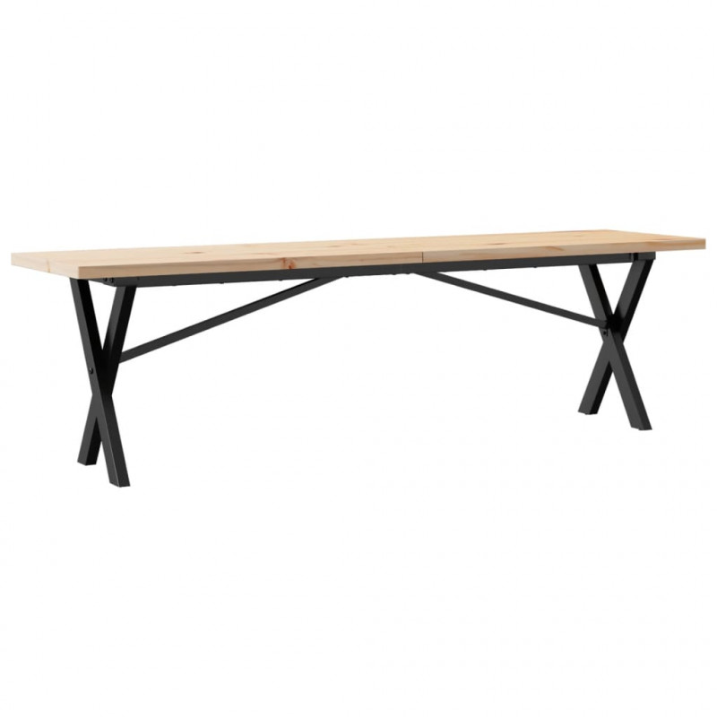 Stolik kawowy z nogami w kształcie litery X, 160x40x45,5 cm
