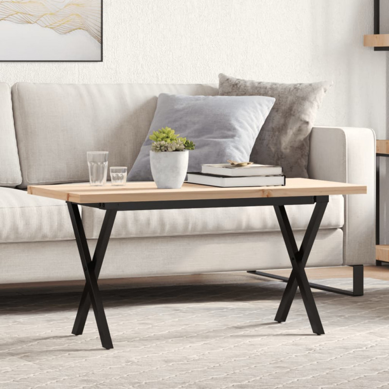 Stolik kawowy z nogami w kształcie litery X, 100x50x45,5 cm