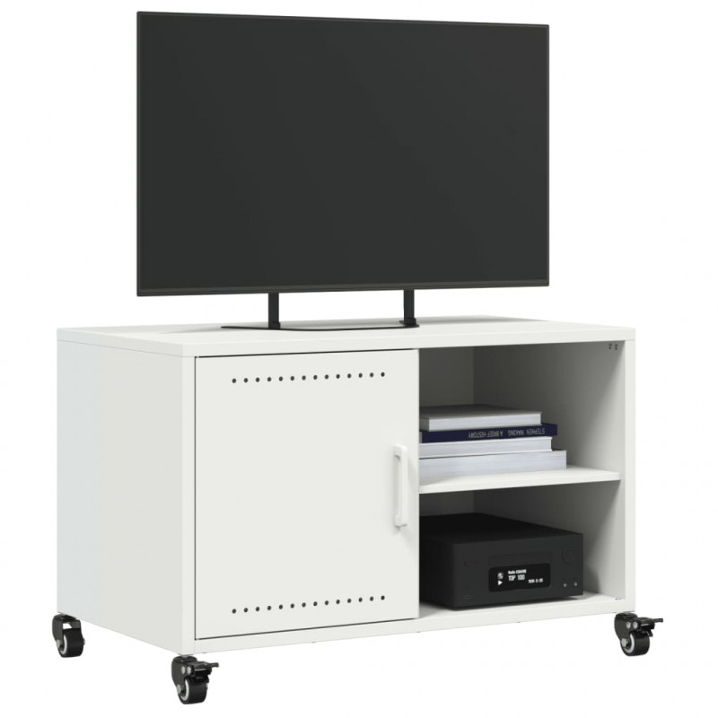 Szafka RTV, biała, 68x39x43,5 cm, stal