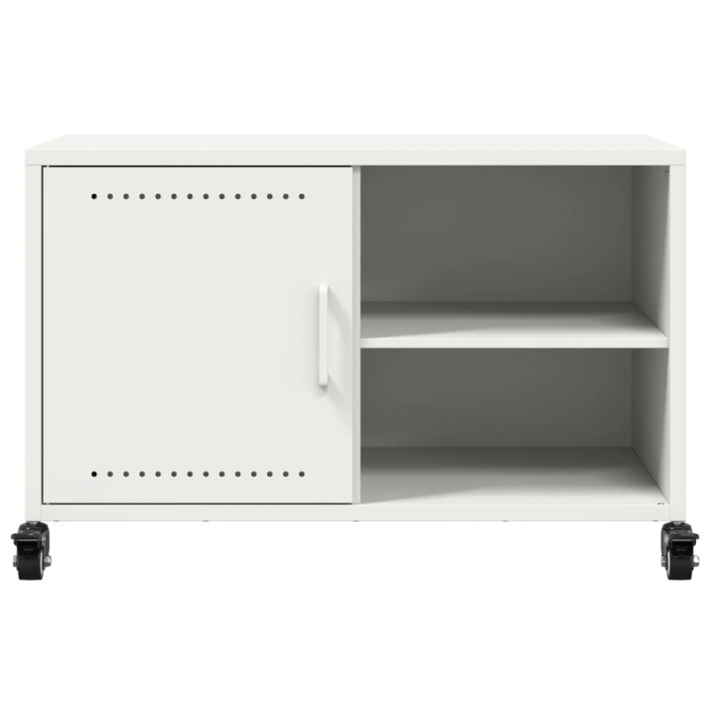 Szafka RTV, biała, 68x39x43,5 cm, stal
