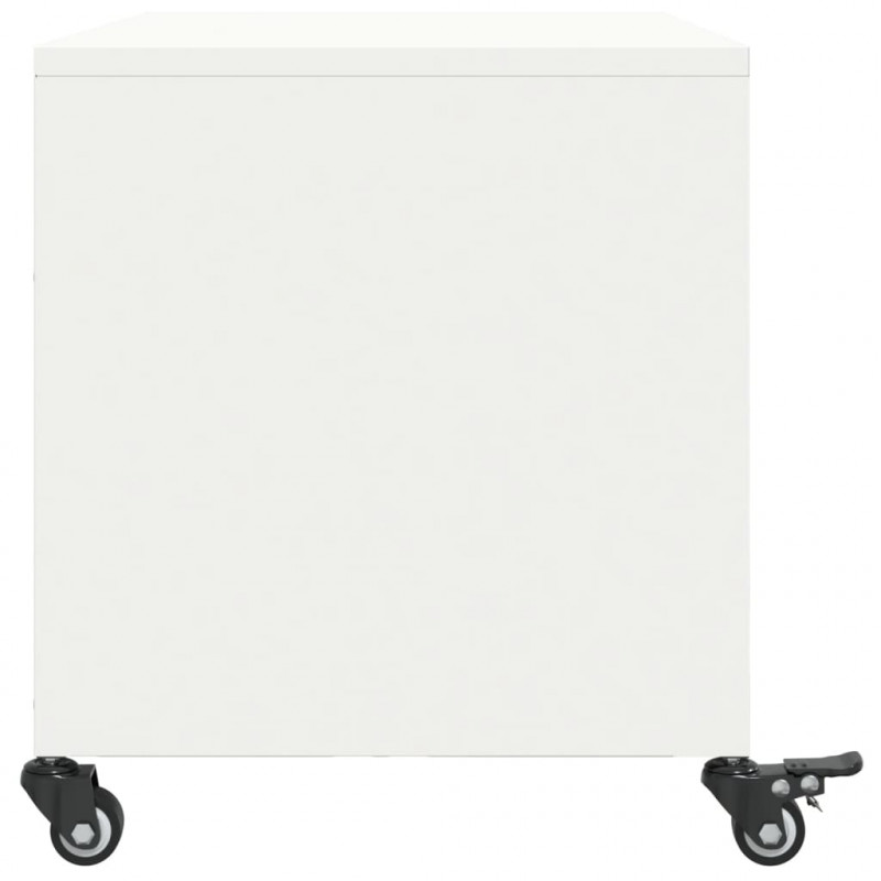 Szafka RTV, biała, 68x39x43,5 cm, stal