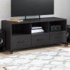 Szafka RTV, czarna, 100,5x39x43,5 cm, stal