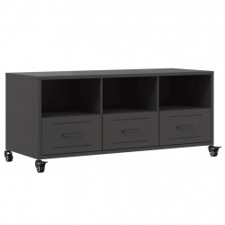 Szafka RTV, czarna, 100,5x39x43,5 cm, stal