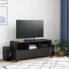 Szafka RTV, czarna, 100,5x39x43,5 cm, stal