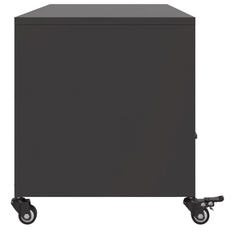 Szafka RTV, czarna, 100,5x39x43,5 cm, stal