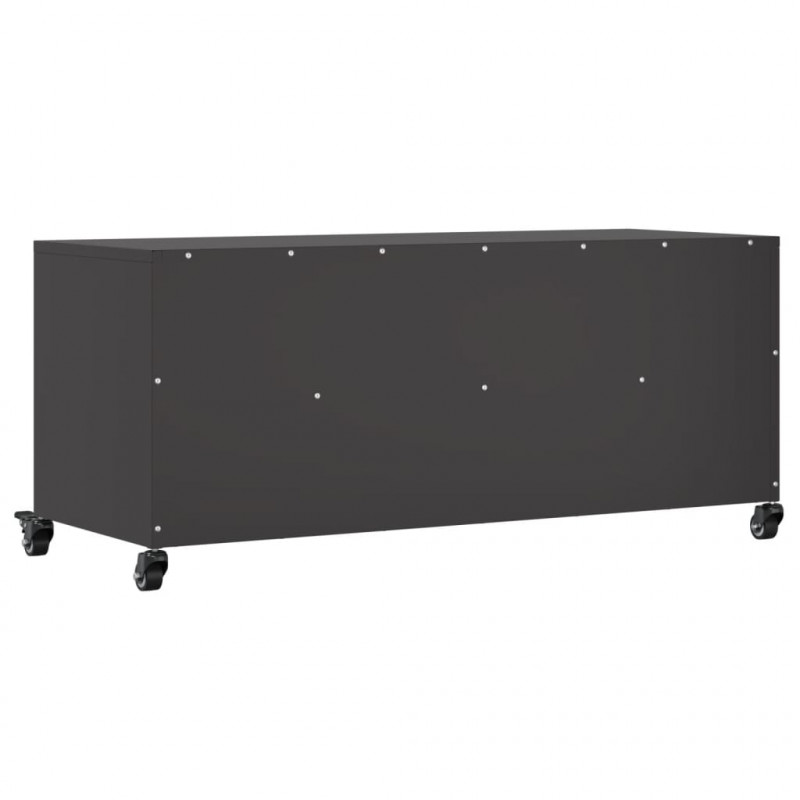 Szafka RTV, czarna, 100,5x39x43,5 cm, stal