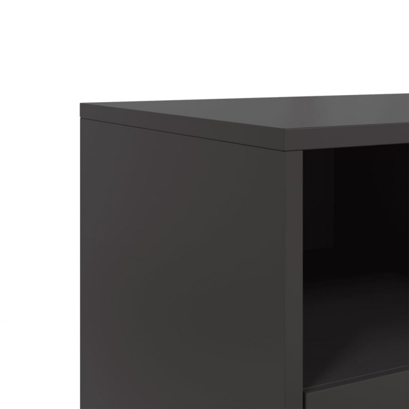 Szafka RTV, czarna, 100,5x39x43,5 cm, stal
