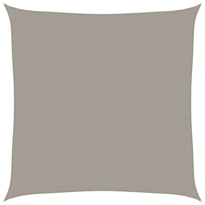 Żagiel przeciwsłoneczny, 160 g/m², jasnoszary, 4x4 m, HDPE