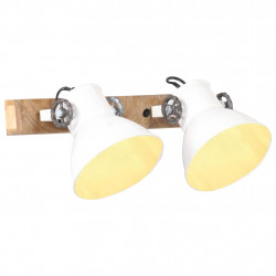 Industrialna lampa ścienna, biała, 45x25 cm, E27