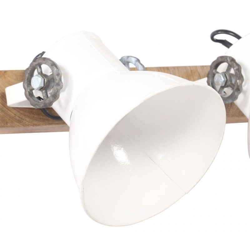 Industrialna lampa ścienna, biała, 45x25 cm, E27