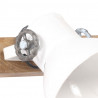 Industrialna lampa ścienna, biała, 45x25 cm, E27