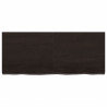 Półka, ciemnobrązowa, 120x50x(2-6) cm, wykończone drewno dębowe