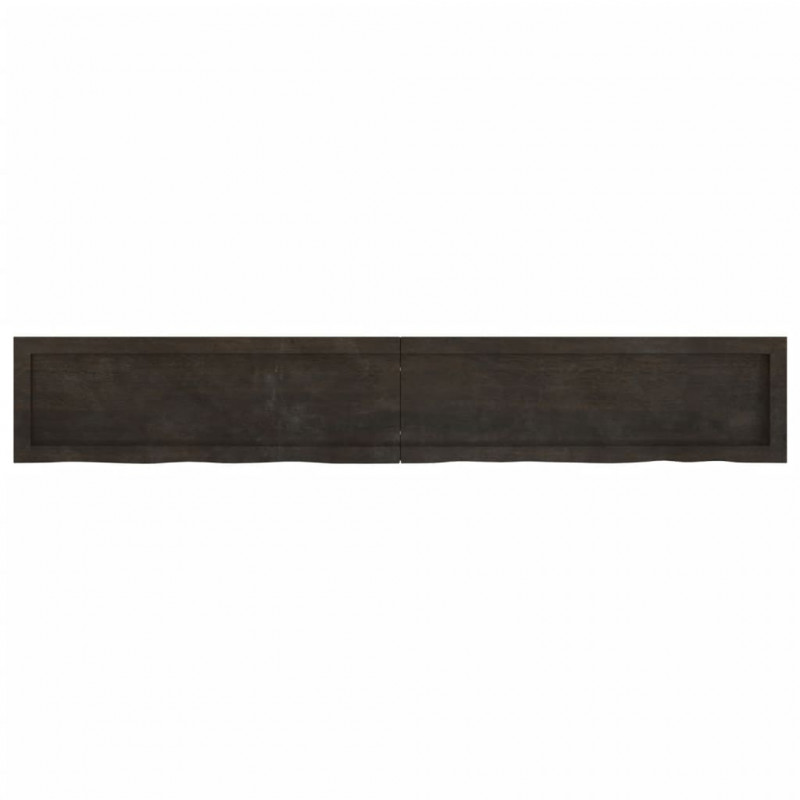 Półka, ciemnobrązowa, 180x30x(2-4) cm, wykończone drewno dębowe