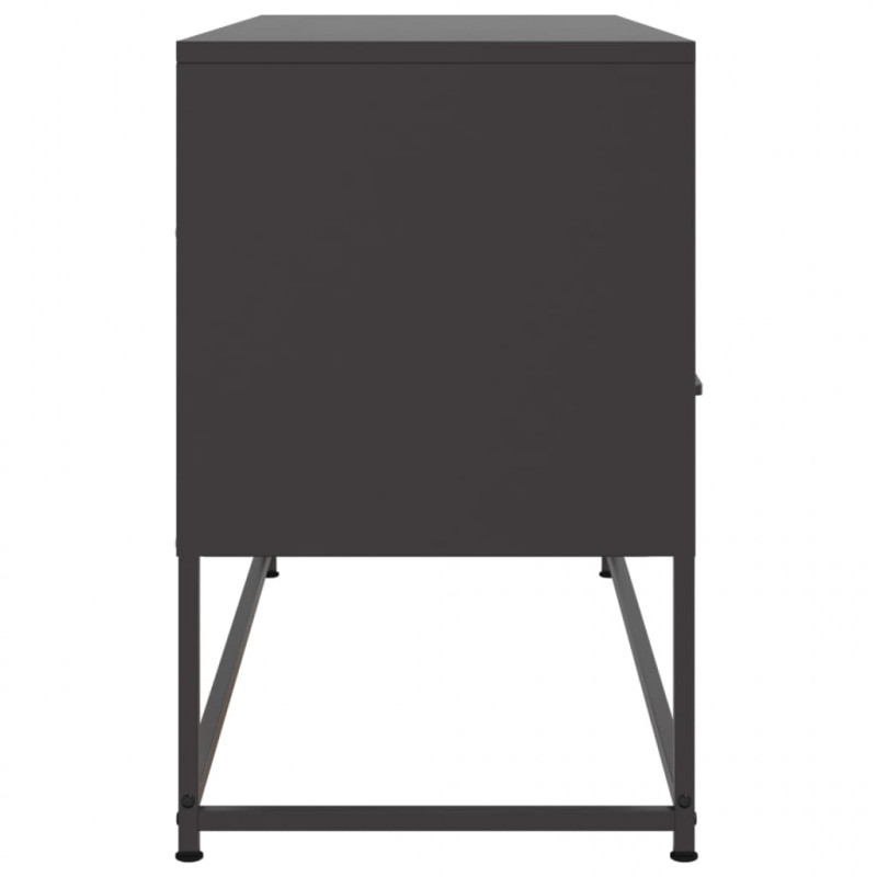 Szafka pod telewizor, czarna, 100,5x39x60,5 cm, stalowa