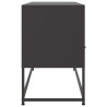 Szafka pod telewizor, czarna, 100,5x39x60,5 cm, stalowa