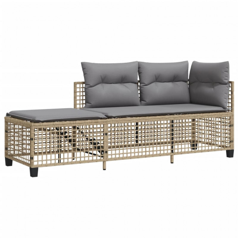 3-cz. narożna sofa ogrodowa z poduszkami, mieszany beż