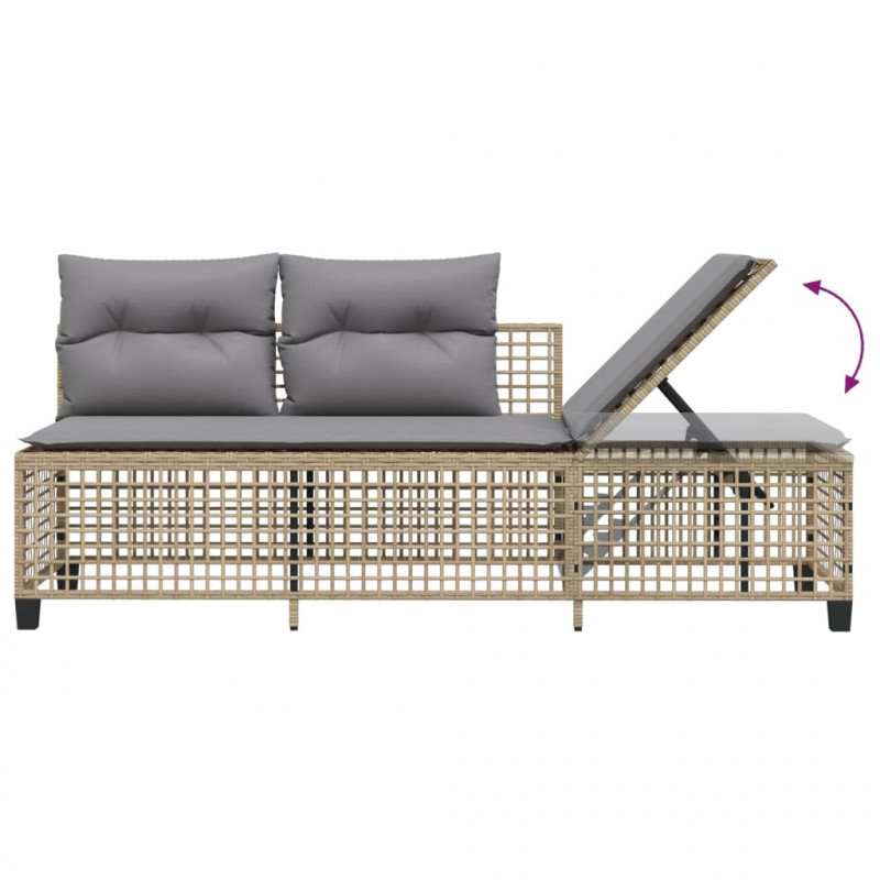 3-cz. narożna sofa ogrodowa z poduszkami, mieszany beż