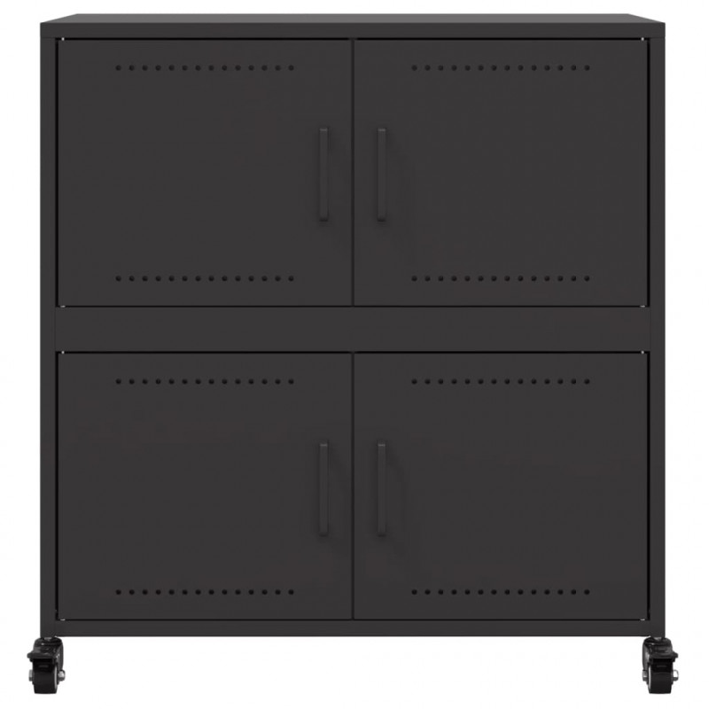 Szafka, czarna, 68x39x72 cm, stal