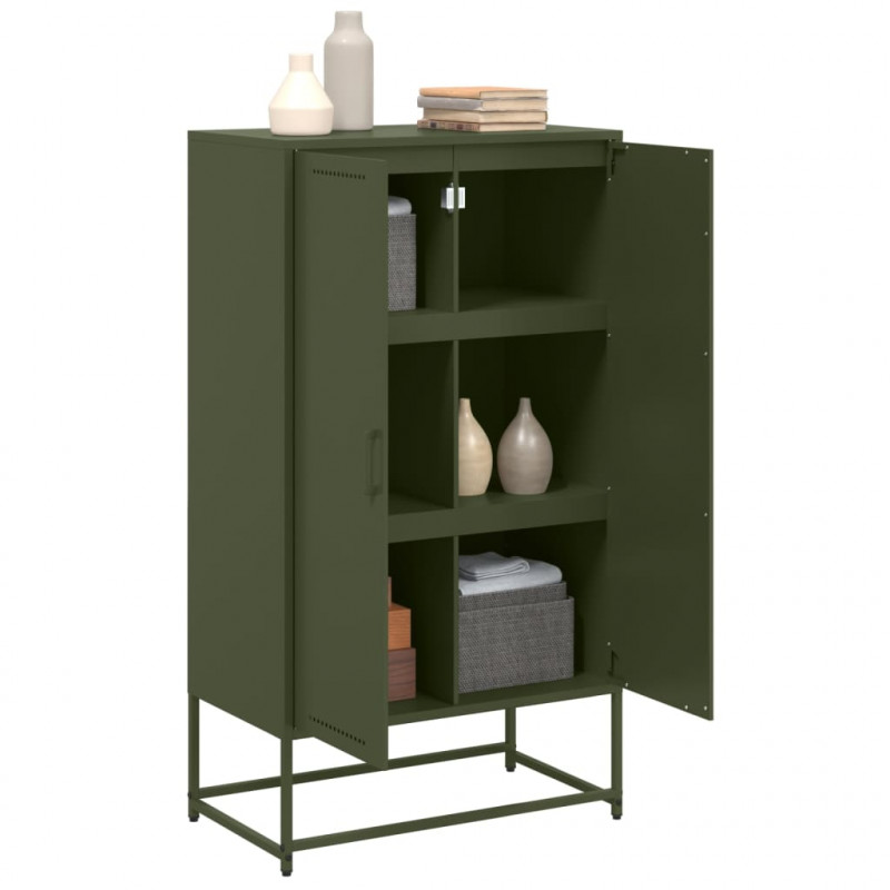 Szafka, oliwkowa, 68,5x38,5x123,5 cm, stal