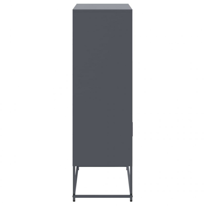 Szafka, antracytowa, 68,5x38,5x123,5 cm, stal