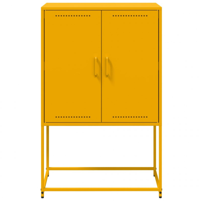 Szafka, musztardowa, 68,5x38,5x107 cm, stal
