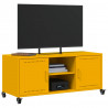 Szafka RTV, musztardowa, 100,5x39x43,5 cm, stal