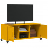 Szafka RTV, musztardowa, 100,5x39x43,5 cm, stal