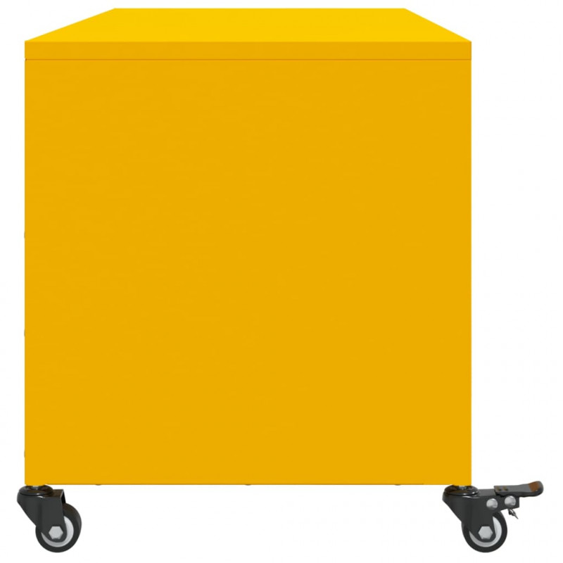 Szafka RTV, musztardowa, 100,5x39x43,5 cm, stal