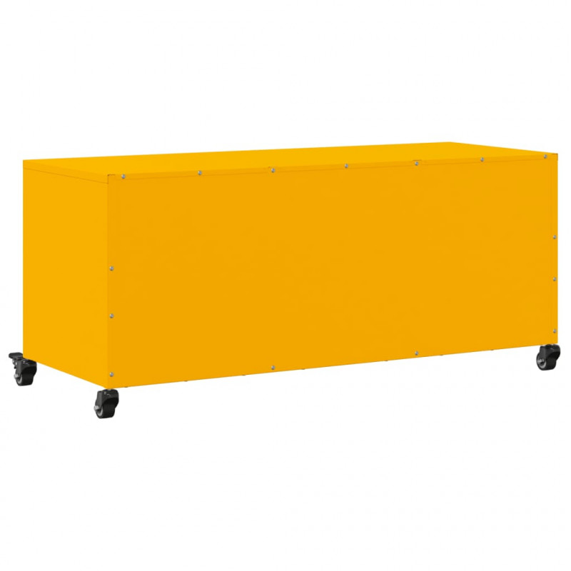 Szafka RTV, musztardowa, 100,5x39x43,5 cm, stal