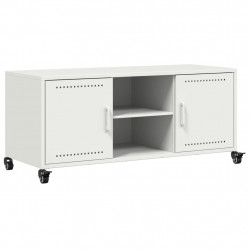 Szafka RTV, biała, 100,5x39x43,5 cm, stal