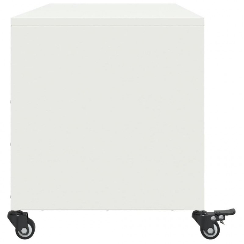 Szafka RTV, biała, 100,5x39x43,5 cm, stal