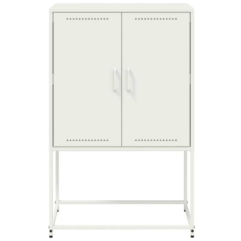 Szafka pod telewizor, biała, 68x39x60,5 cm, stalowa