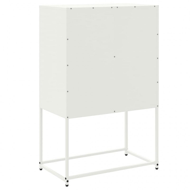 Szafka pod telewizor, biała, 68x39x60,5 cm, stalowa