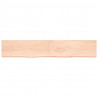 Półka, 220x40x(2-4) cm, surowe lite drewno dębowe