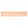 Półka, 220x40x(2-4) cm, surowe lite drewno dębowe