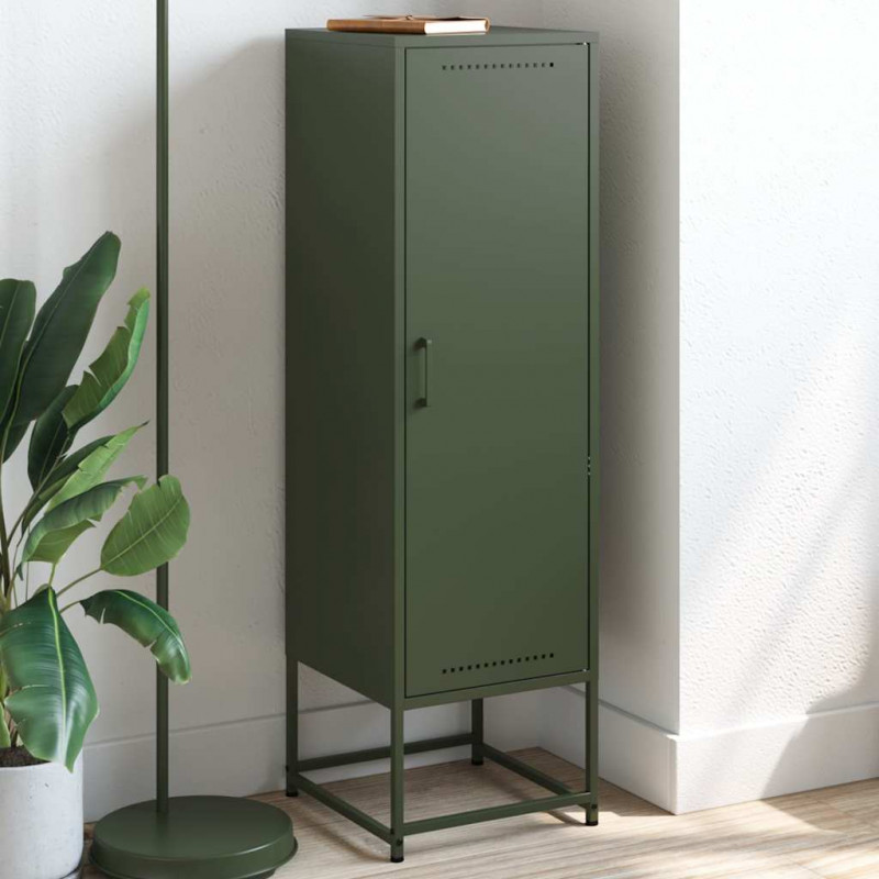 Szafka, oliwkowa, 36x39x123 cm, stal