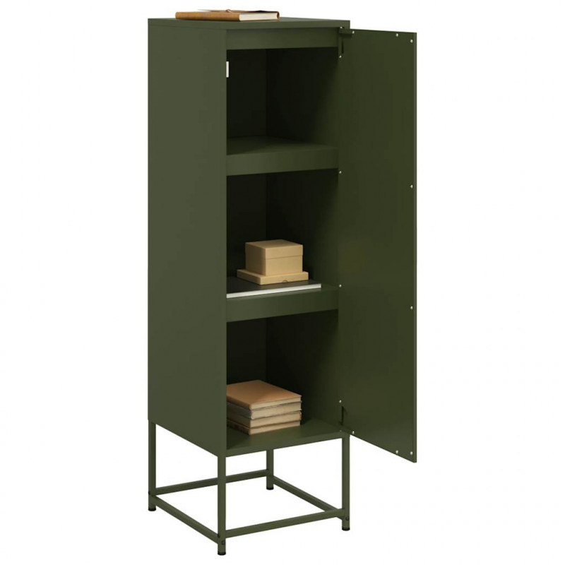 Szafka, oliwkowa, 36x39x123 cm, stal