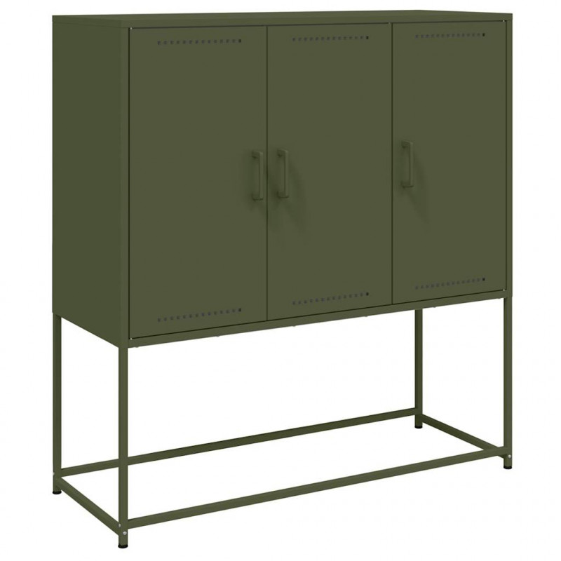 Szafka, oliwkowa, 100,5x39x107 cm, stal