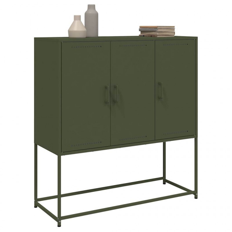 Szafka, oliwkowa, 100,5x39x107 cm, stal