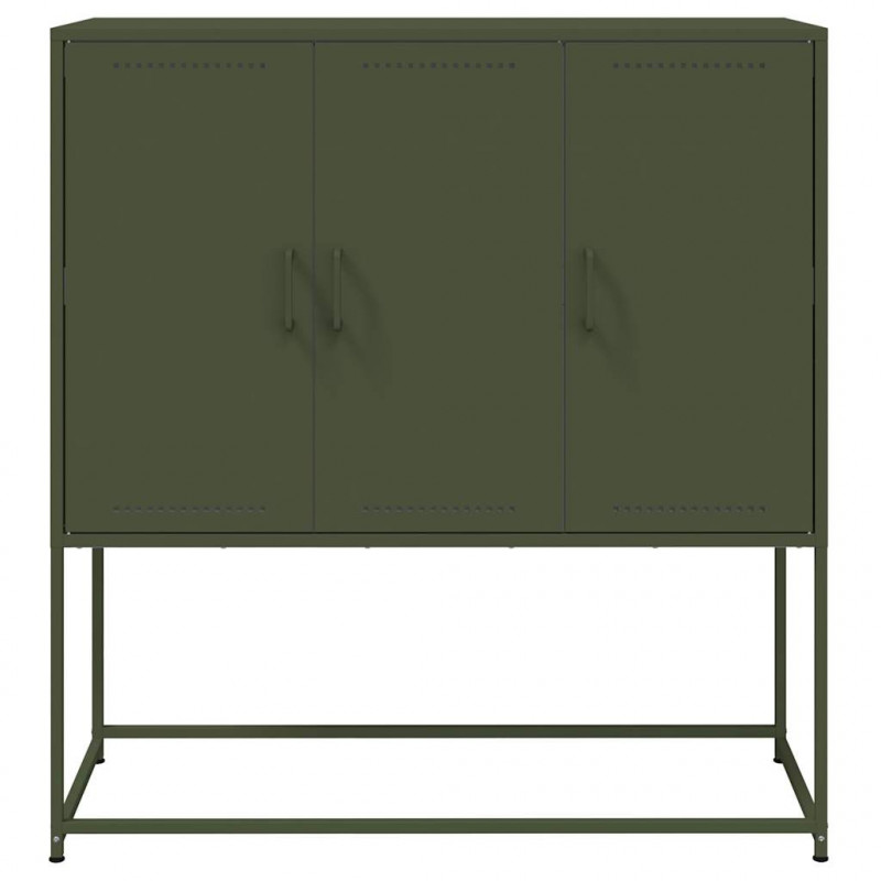 Szafka, oliwkowa, 100,5x39x107 cm, stal