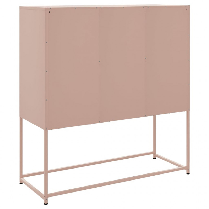 Szafka, różowa, 100,5x39x107 cm, stal